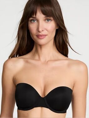 Victoria’s Secret Push-Up Strapless Bra – Black, Size 34B